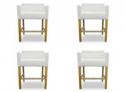 4x Tabouret de bar Tabouret de bar Comptoir Chaise de bar Lot de chaises Siège Rembourrage Suite